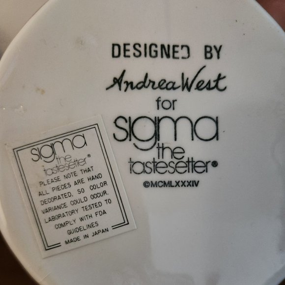 Vintage Sigma The Tastesetter by Andrea West Ceramic Basket with Embossed Grapes - Picture 5 of 11